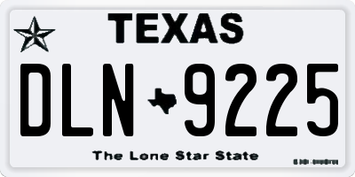 TX license plate DLN9225