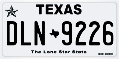 TX license plate DLN9226
