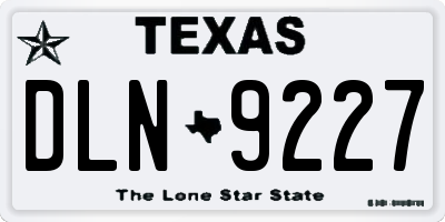 TX license plate DLN9227