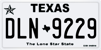 TX license plate DLN9229