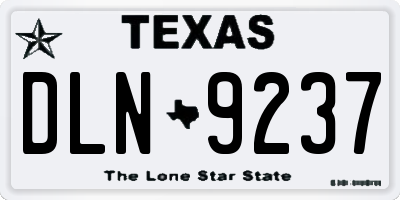 TX license plate DLN9237