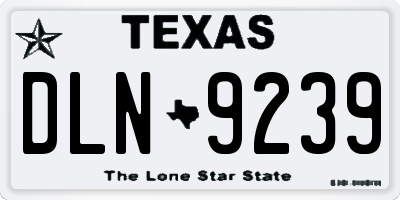 TX license plate DLN9239