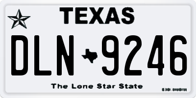 TX license plate DLN9246