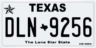 TX license plate DLN9256