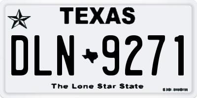 TX license plate DLN9271