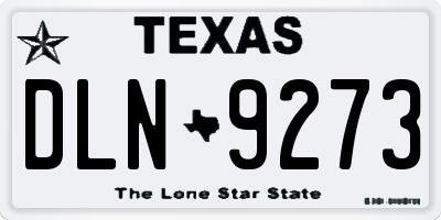 TX license plate DLN9273