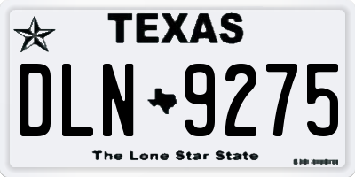 TX license plate DLN9275