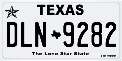 TX license plate DLN9282