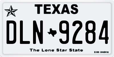 TX license plate DLN9284