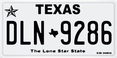 TX license plate DLN9286