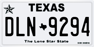 TX license plate DLN9294