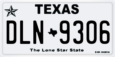 TX license plate DLN9306