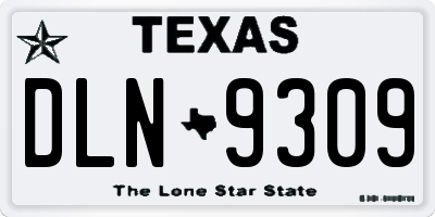 TX license plate DLN9309