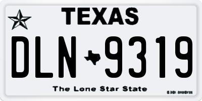 TX license plate DLN9319