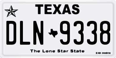 TX license plate DLN9338