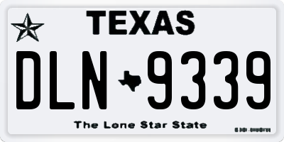 TX license plate DLN9339
