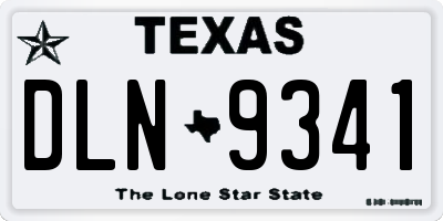 TX license plate DLN9341