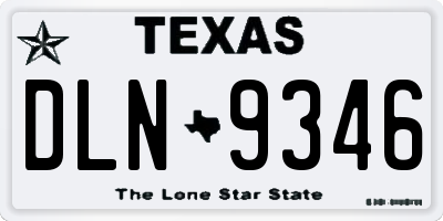 TX license plate DLN9346