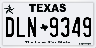 TX license plate DLN9349