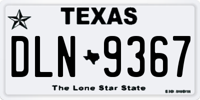 TX license plate DLN9367
