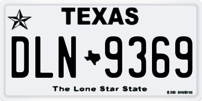 TX license plate DLN9369