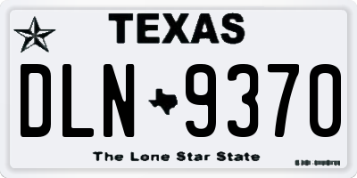 TX license plate DLN9370