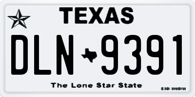 TX license plate DLN9391