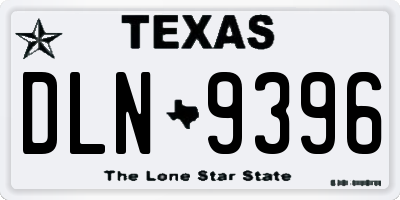 TX license plate DLN9396