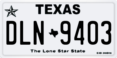 TX license plate DLN9403