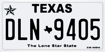 TX license plate DLN9405
