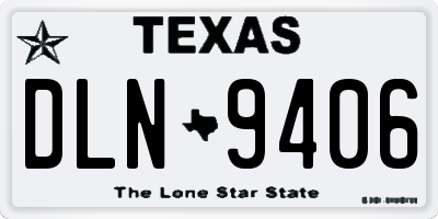 TX license plate DLN9406