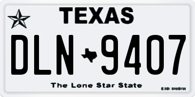 TX license plate DLN9407