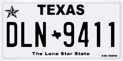 TX license plate DLN9411