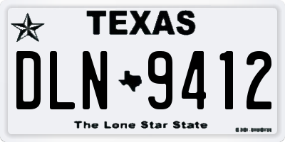 TX license plate DLN9412