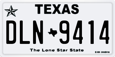 TX license plate DLN9414
