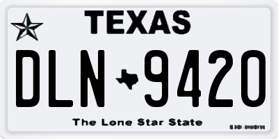 TX license plate DLN9420