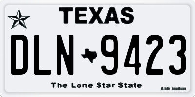 TX license plate DLN9423