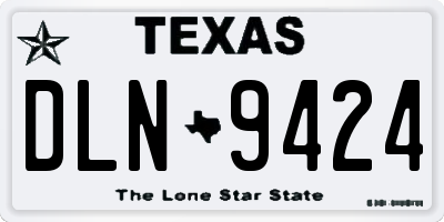 TX license plate DLN9424