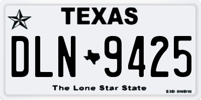 TX license plate DLN9425