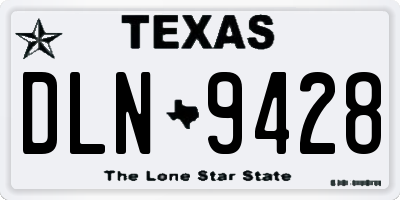 TX license plate DLN9428