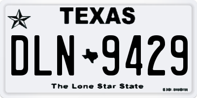 TX license plate DLN9429