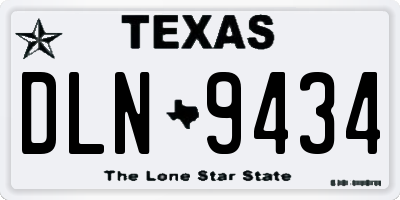 TX license plate DLN9434