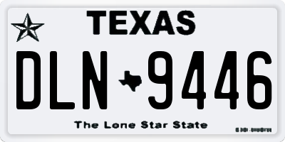 TX license plate DLN9446