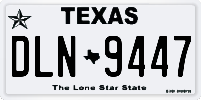 TX license plate DLN9447