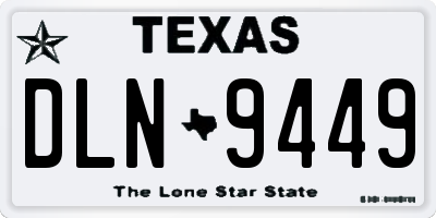 TX license plate DLN9449