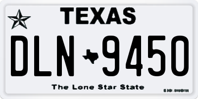 TX license plate DLN9450