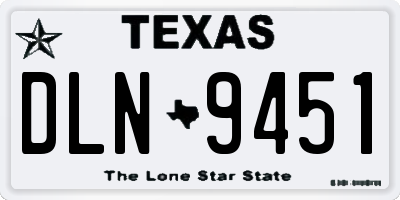 TX license plate DLN9451