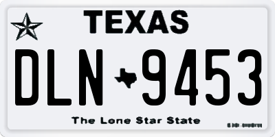 TX license plate DLN9453