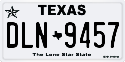 TX license plate DLN9457