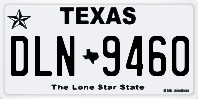 TX license plate DLN9460